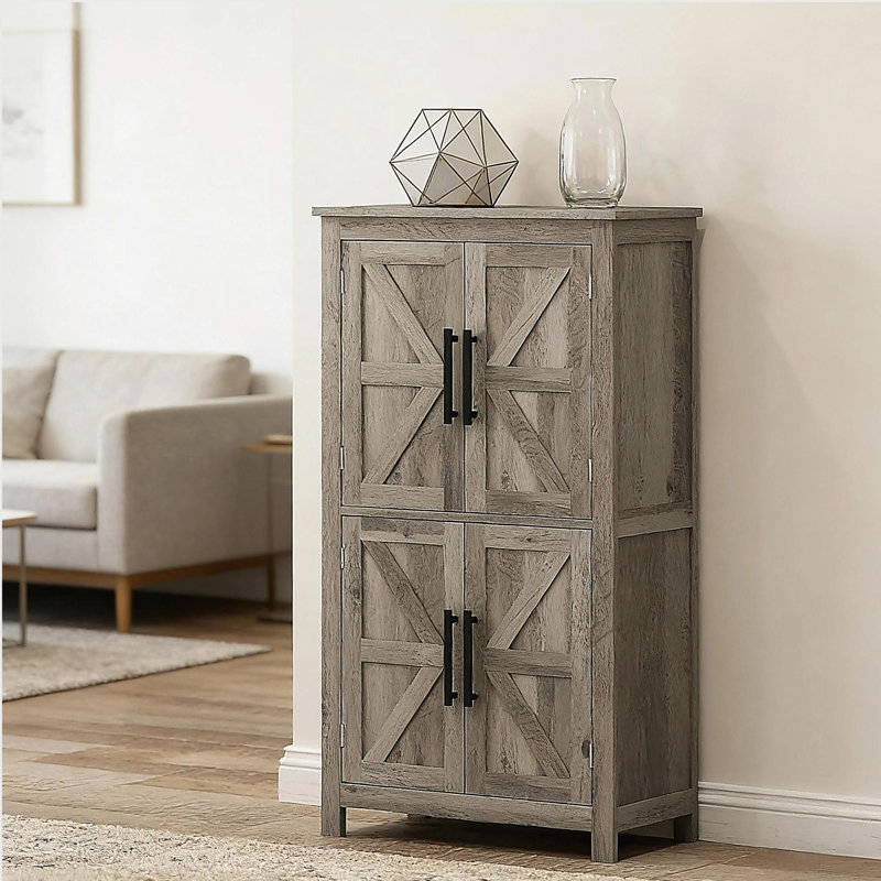 Armoire de rangement au sol, armoire de cuisine, armoire de rangement autoportante, Naturel