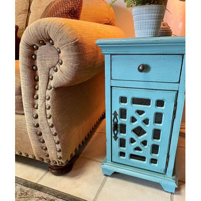 Table de rangement Arshawn gris vieilli