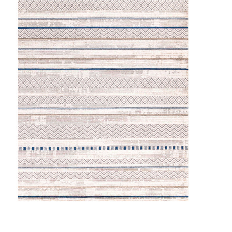 Stefaun Tencel Striped Indoor Rug, Rectangle 6'7" x 9'7"