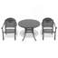 Ensemble 3 pièces de meubles de patio en aluminium coulé avec coussins
