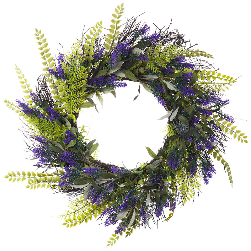 Faux Lavender Silk 24'' Wreath