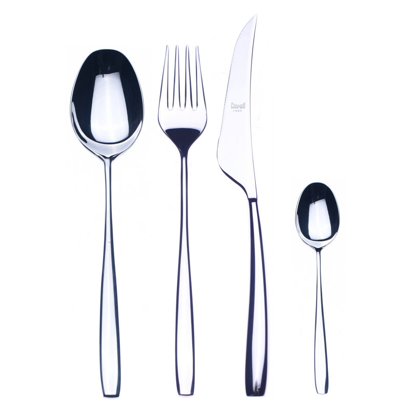 Avanguardia Flatware Set - 24 Pieces - Stainless Steel, Silver