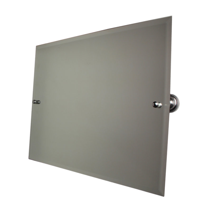Miroir rectangulaire inclinable 21 "x 26" Dottingham, Chrome satiné, 21" H x 26" W