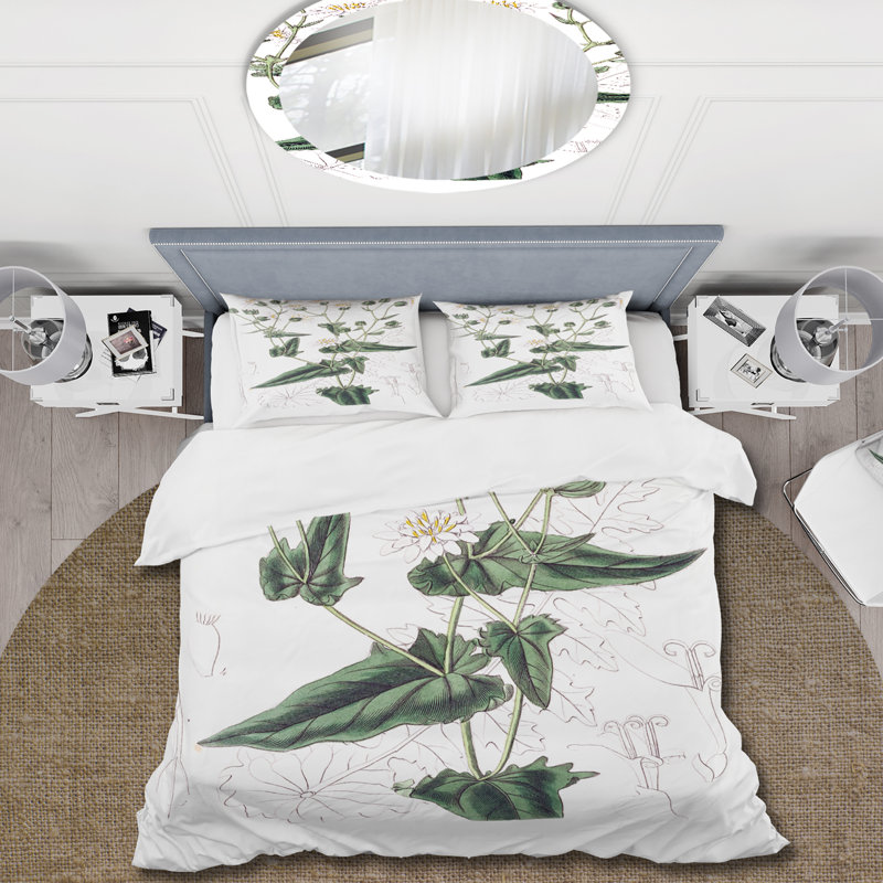 Ensemble de housse de couette traditionnel Vintage Plant Life XXII - microfibre de polyester