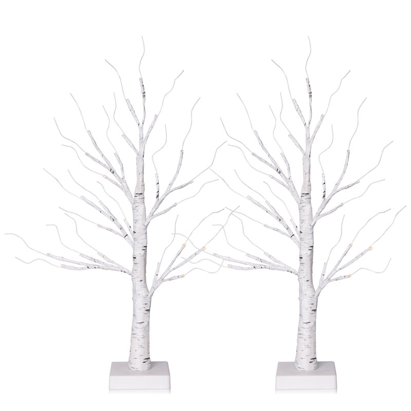 Adcock 2' Lighted LED Birch Tree