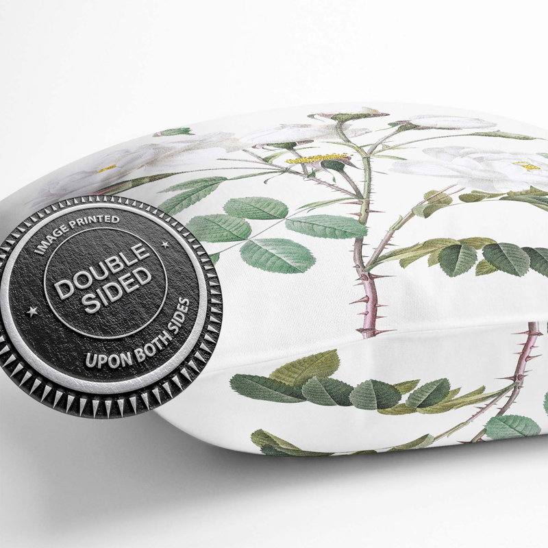 Floral Square Throw Cushion, 55cm H x 55cm W x 20cm D