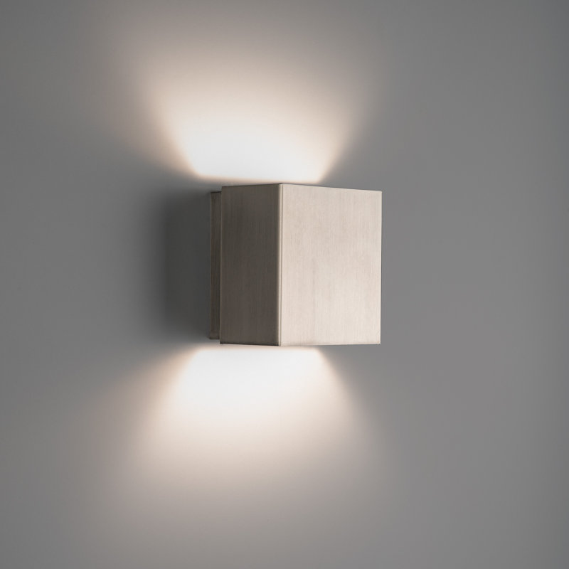 1 - Light LED Flush Mounted Sconce, 3000K, Brushed Nickel