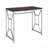Martha Office Workspace Desk, Brown MDF/Chrome