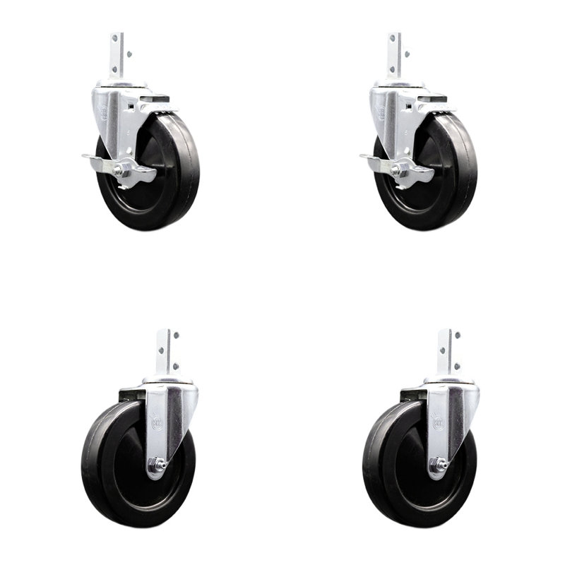4 Piece Soft Rubber Caster Set