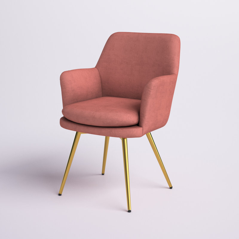Reyansh Velvet Armchair, Pink Velvet