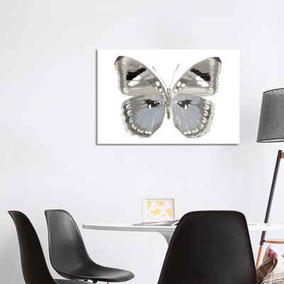 Butterfly In Grey II by Julia Bosco - No Frame Gallery-Wrapped Canvas Giclée on Canvas