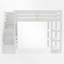 Lit mezzanine avec garde-robe intégré et tablettes-794185979