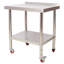 Table de préparation en acier inoxydable, 30 po x 24 po x 35,5 po, capacité de charge de 440 lb avec tablette inférieure
