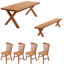 Modern simple solid wood rectangular table set