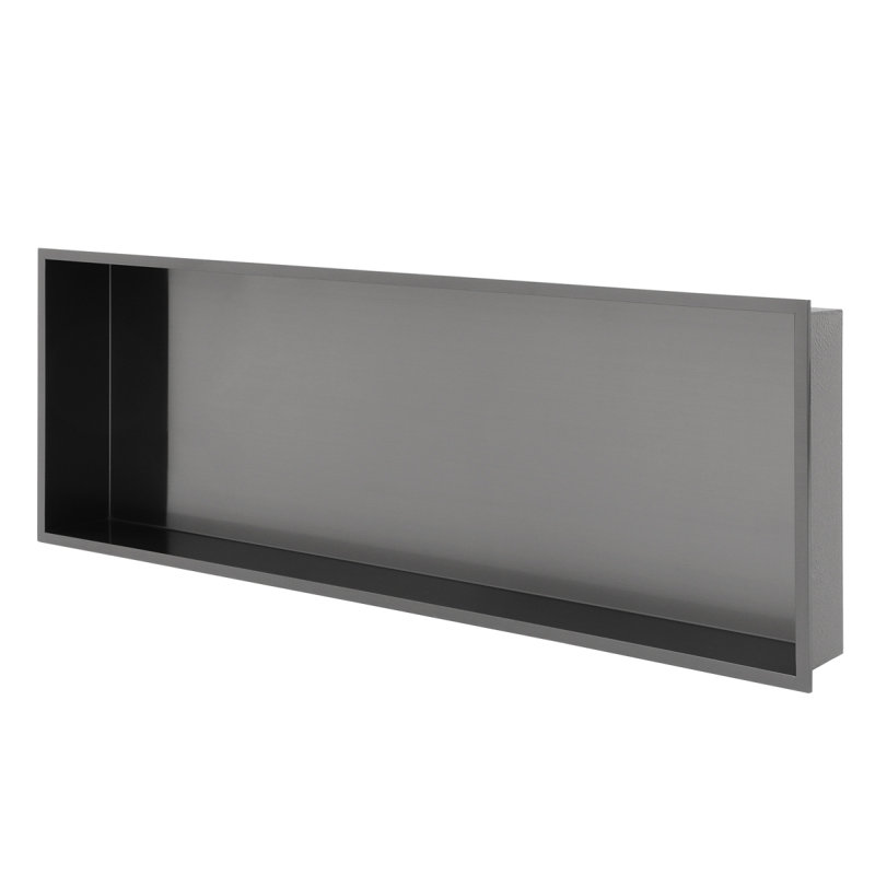 Niche de douche en acier inoxydable 37 po x 13 po, noir bronze