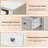 Commode blanche à 5 tiroirs pour la chambre à coucher, commode en bois et commodes à tiroirs profonds, commode de commode moderne avec poignées en métal pour le salon, le couloir, le vestibule