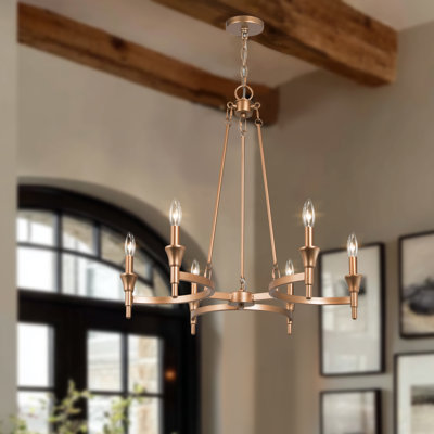 Lustre transitionnel à 6 lumières 6 lumières