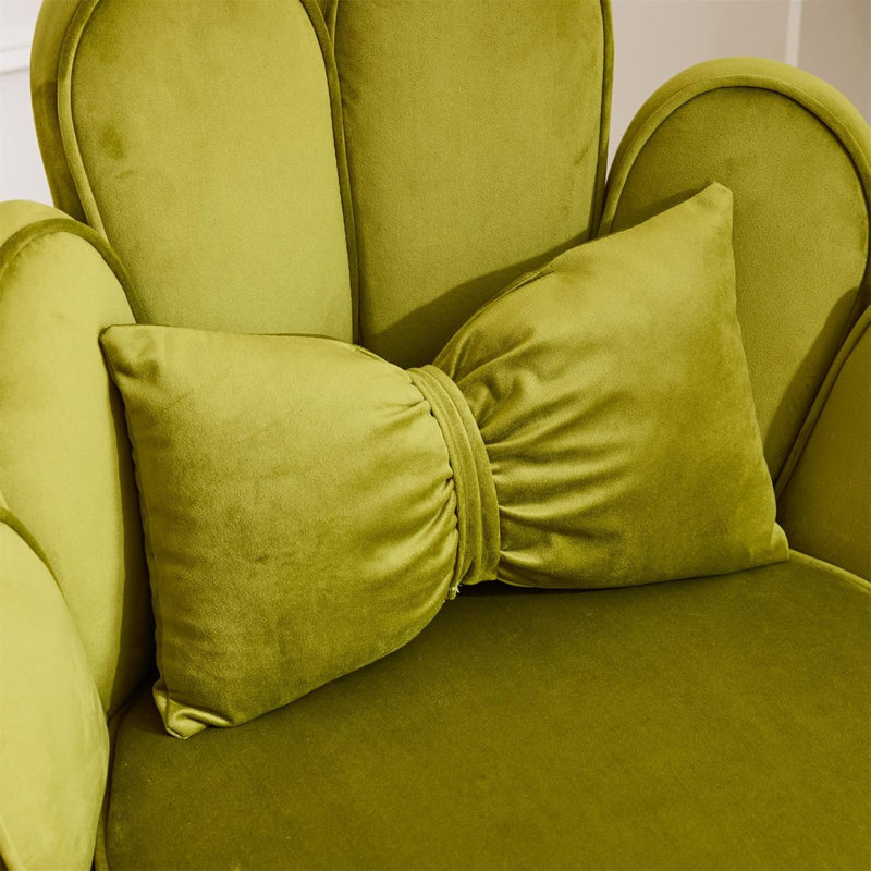 Velvet Armchair, Green Velvet
