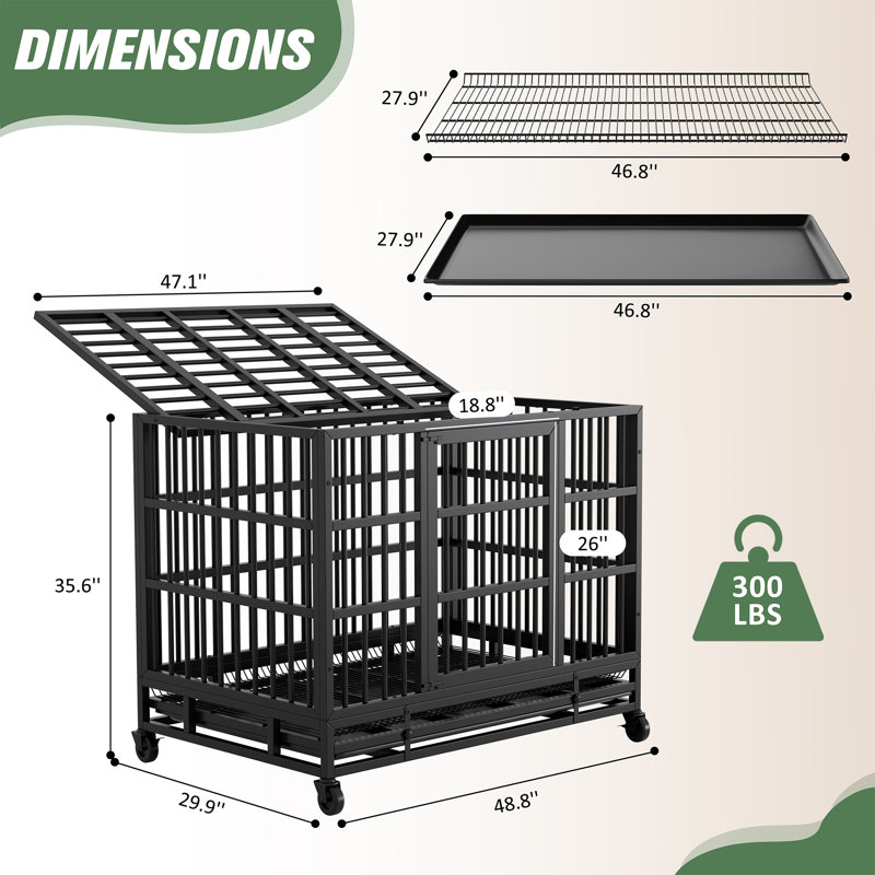 Cage pour chien robuste Stratford, H 35,6 po x l 47,1 po x P 29,9 po