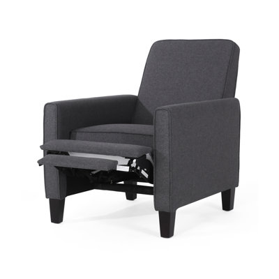 Smoke Fabric Push Back Chair For Elegant Home Décor