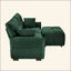 Canapé moderne à 2 places en tissu chenille avec repose-pieds - Design minimaliste avec tissu texturé - Idéal pour le salon, un appartement ou un dortoir-768184188