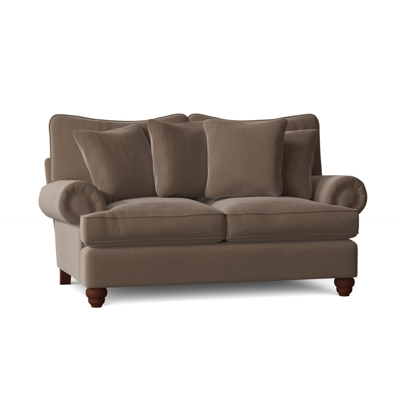 Woodburn Loveseat, Aberdeen 9 Brown Velvet, Manhattan, No