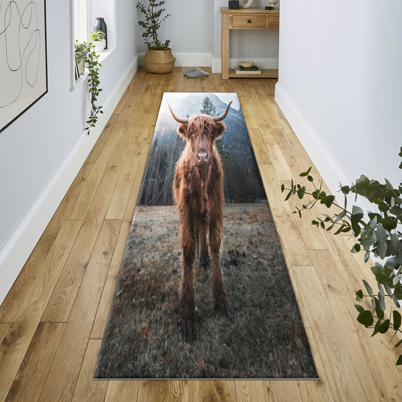 Floral Harmony: Luxurious Soft Pile Printed Rug with Intricate Blossom Design for Sophisticated Home Decor