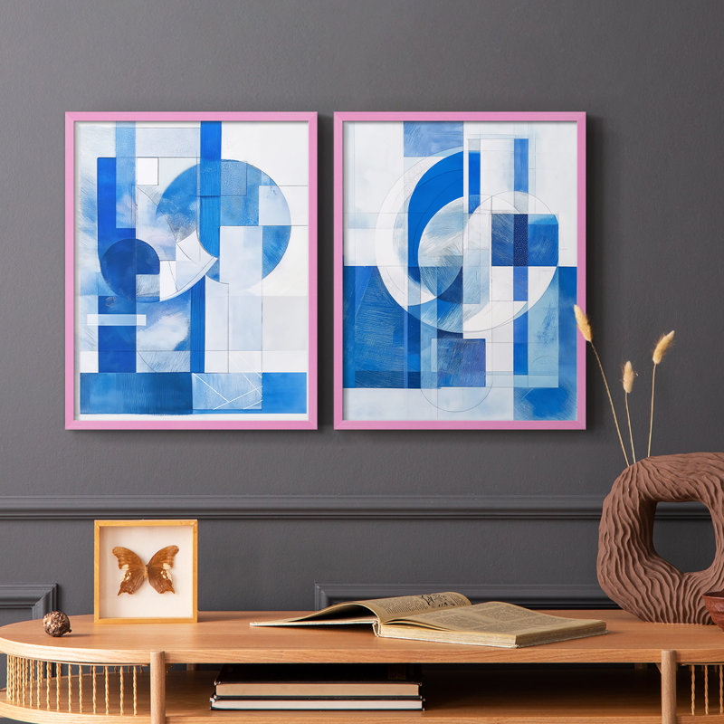 ABSTRACT Series XCIV - Impression encadrée de qualité supérieure - prête à être accrochée - aucun clou requis - aucun clou requis