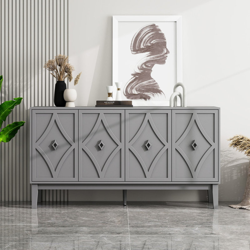 Armoire de rangement 59,06 po 4 portes
