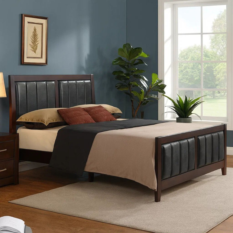 Vegan Leather Bed, Queen