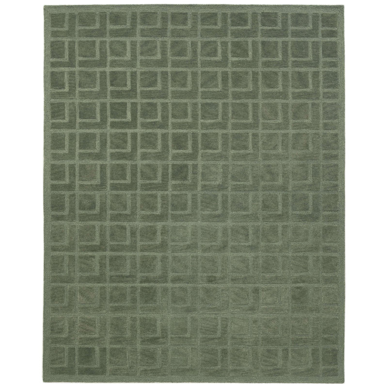 Verde Hand Tufted Wool Indoor Rug, Rectangle 8'9" x 11'9"