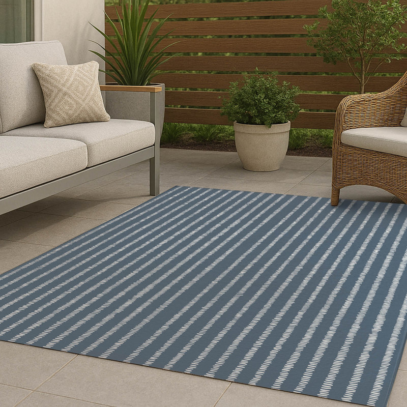 Tapis d'extérieur antidérapant Scatter Row, Rectangulaire 8 pi x 10 pi