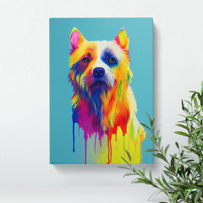 Painted Dog No.4 - Wrapped Canvas