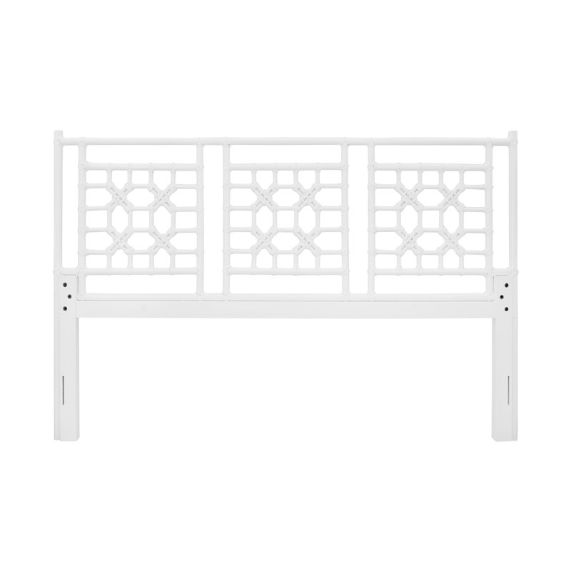 Tête de lit en rotin, Blanc, Très grand
