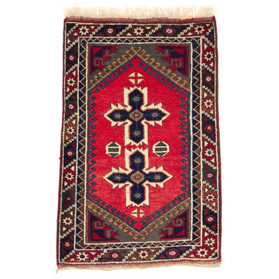 Rectangle 77 cm x 118 cm Oriental Wool Hand Woven Area Rug