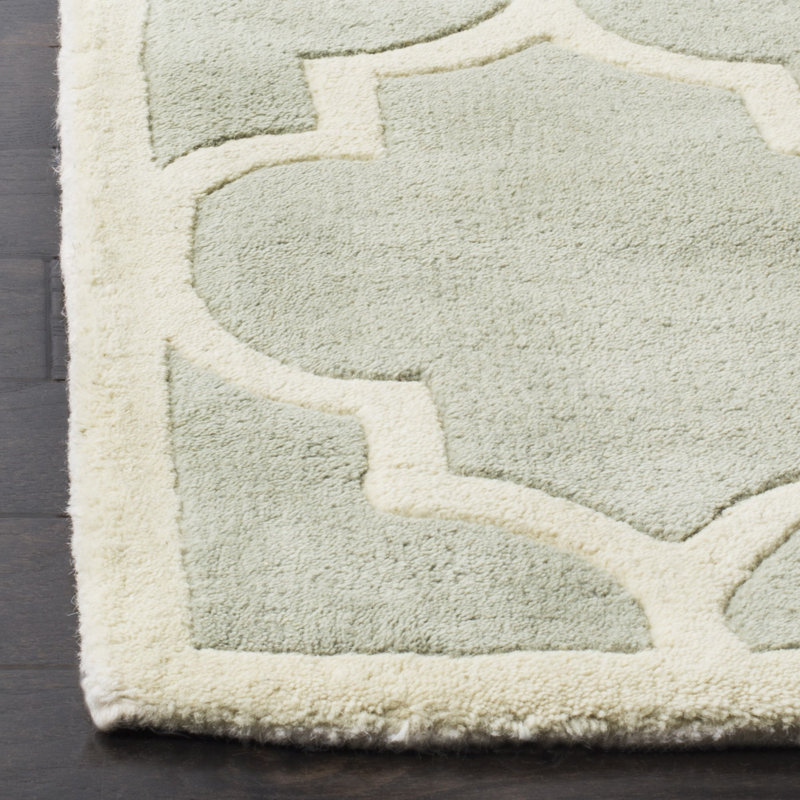 Carolene Hand Tufted Wool Geometric Rug, Square 8'9"