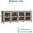 TV Stand, With 4 Sliding Glass Doors & Storage Cabinet-627808443