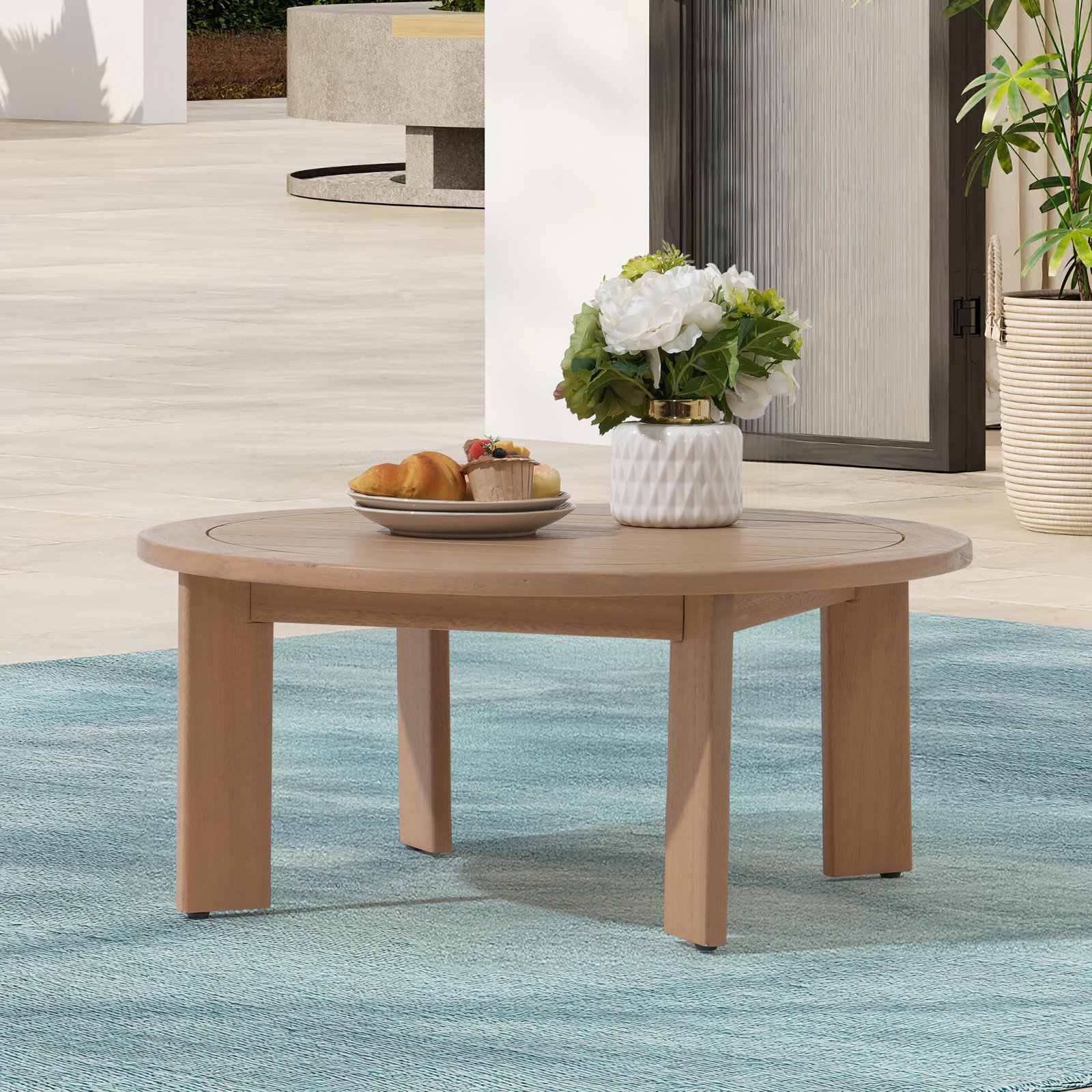 Frances 32" Eucalyptus Patio Table