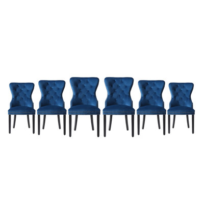 Tufted Velvet Side Chair (Set Of 6)