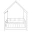 Lit double en bois pleine grandeur avec structure de toit, barrières de sécurité, blanc-1740957176-1740957177