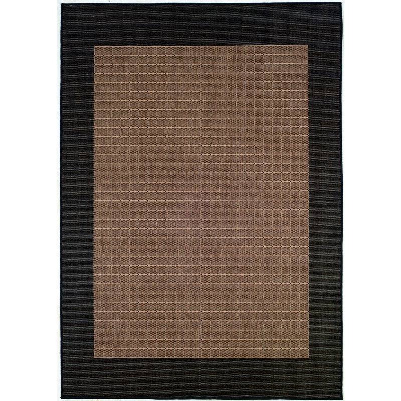 Fierce Campo Brown-Black Indoor/Outdoor Round Rug, Rectangle 5'3" x 7'6"
