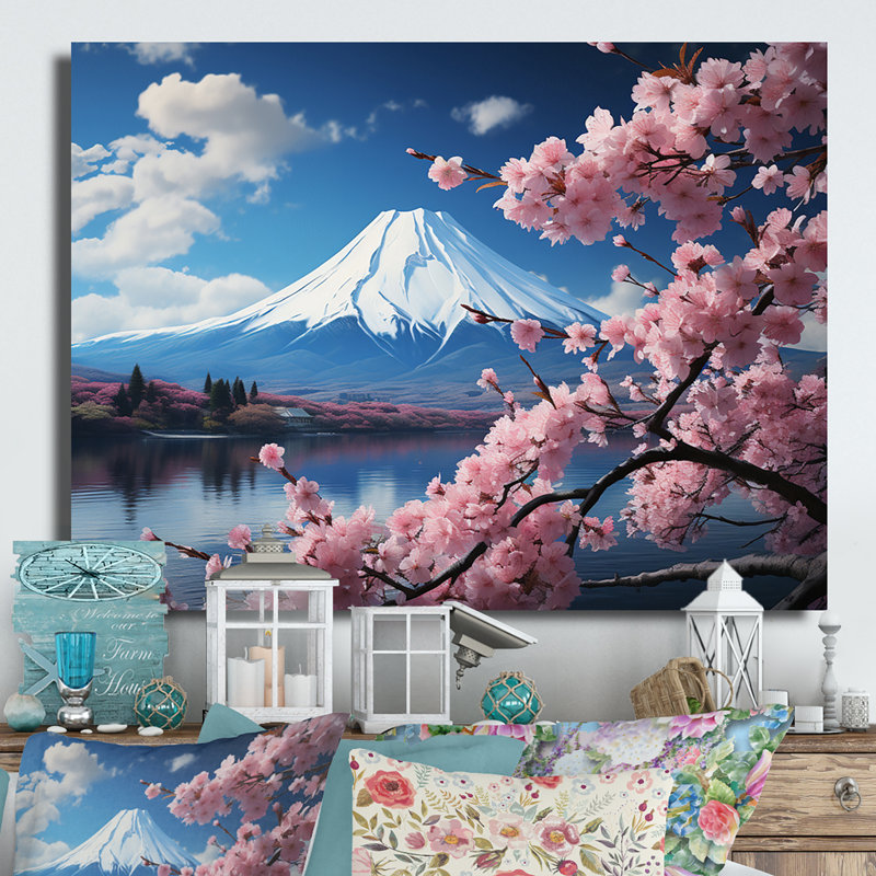 «Asian Art Majestic Mont Fuji V», reproduction sur cadre non encadrée, H 12 po x l 20 po x P 1 po