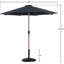 Parasol de patio en tissu / aluminium avec base Chavelle-1843393603-1843393602