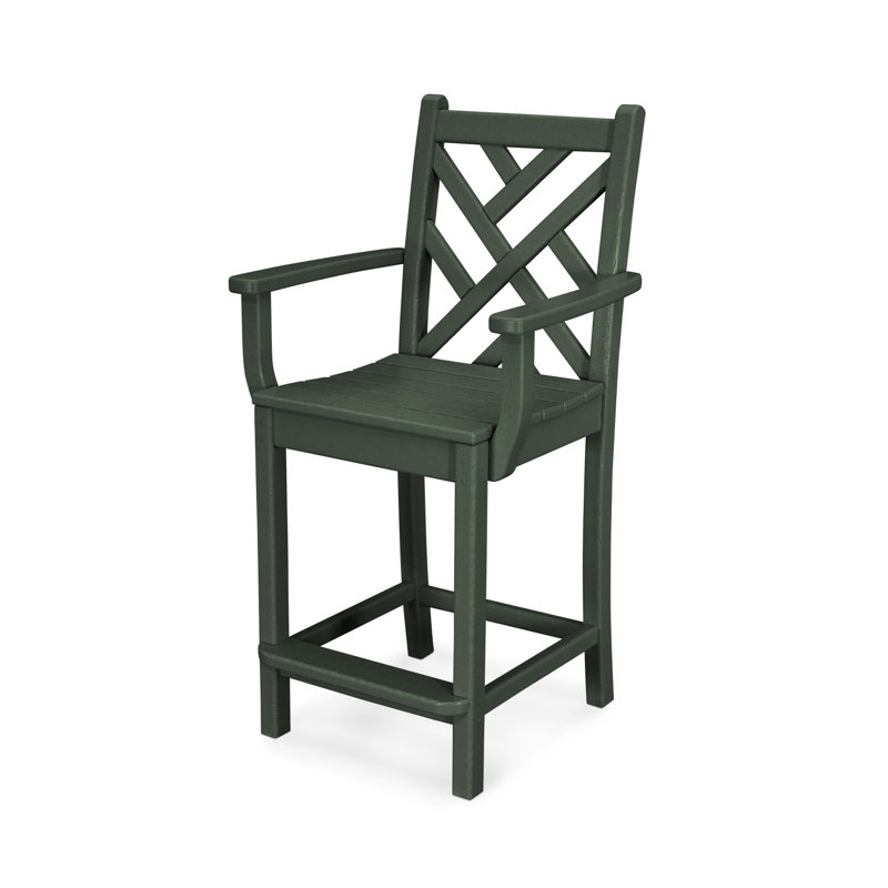 Fauteuil de comptoir Lakeside POLYWOOD Chippendale, Vert