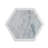 12 Hexagon Carrrara Grey, Thassos White Marble Mosaic Tile