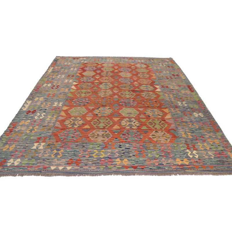 Tapis kilim fait à la main 9 pi x 10 pi # P979