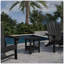 Table d'appoint 18,9 po d'extérieur en résine double couche, table d'appoint résistante aux intempéries pour porche de patio