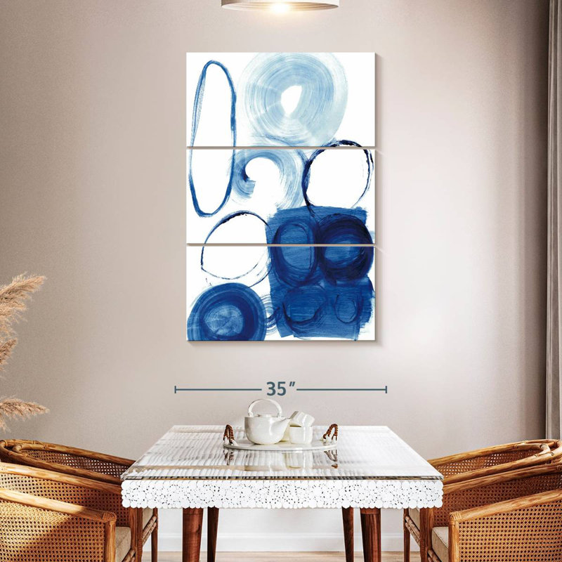 Étude du cercle bleu Avery I, H 32 po x l 20 po
