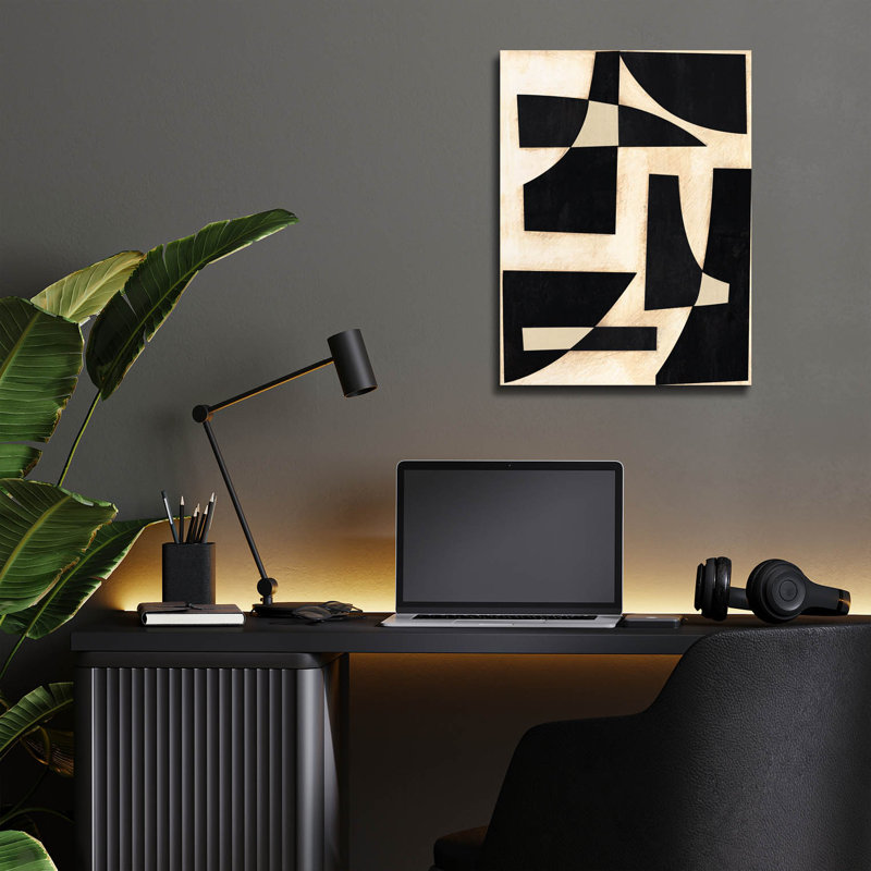 «Onyx Cutout Shapes I» par Regina Moore, H 16 po x l 12 po x P 0,13 po