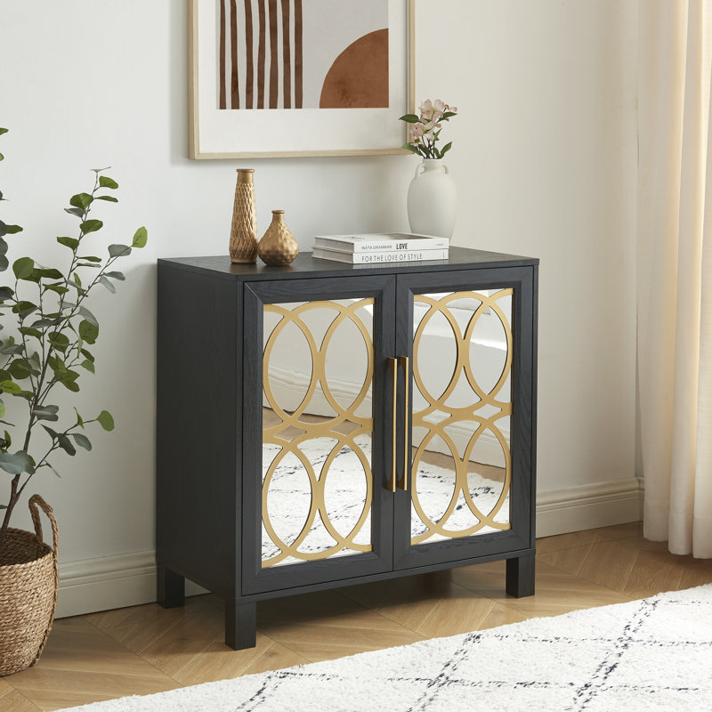 Luthur Accent Cabinet, Black